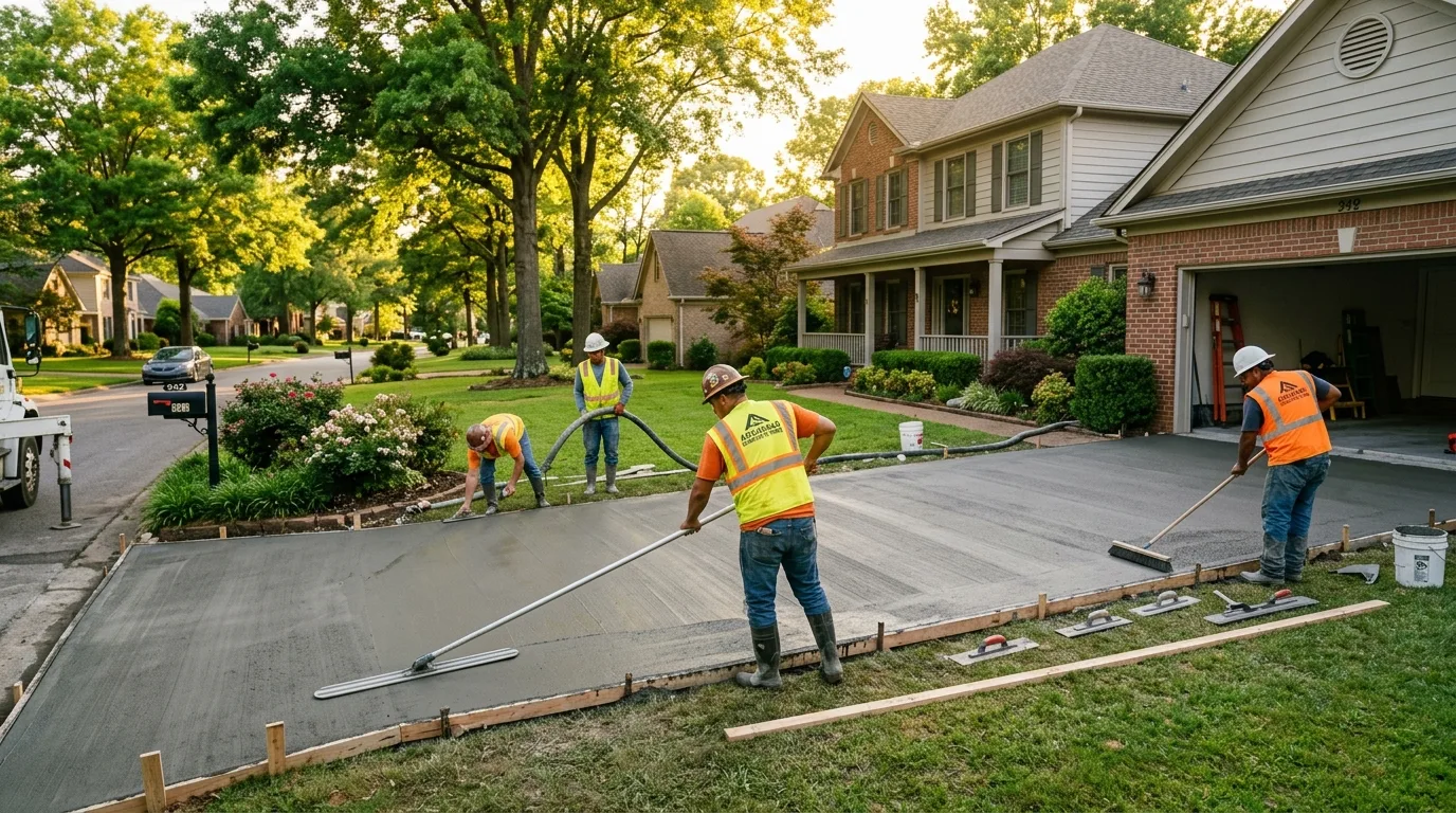 Concrete driveway and patio installation — Concrete Benbrook in Benbrook, TX